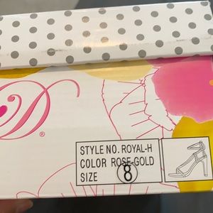 Wrap around rose gold heels